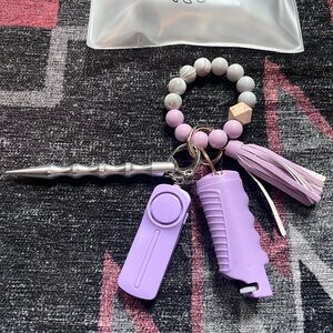 Purple Self-Defense Keychain Set